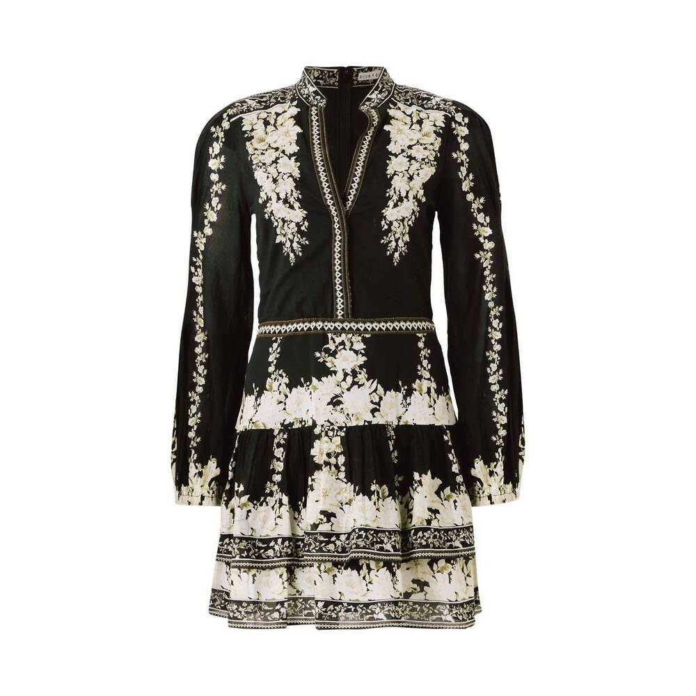 NEW ALICE + OLIVIA valencia mini dress in black - Picture 4 of 5